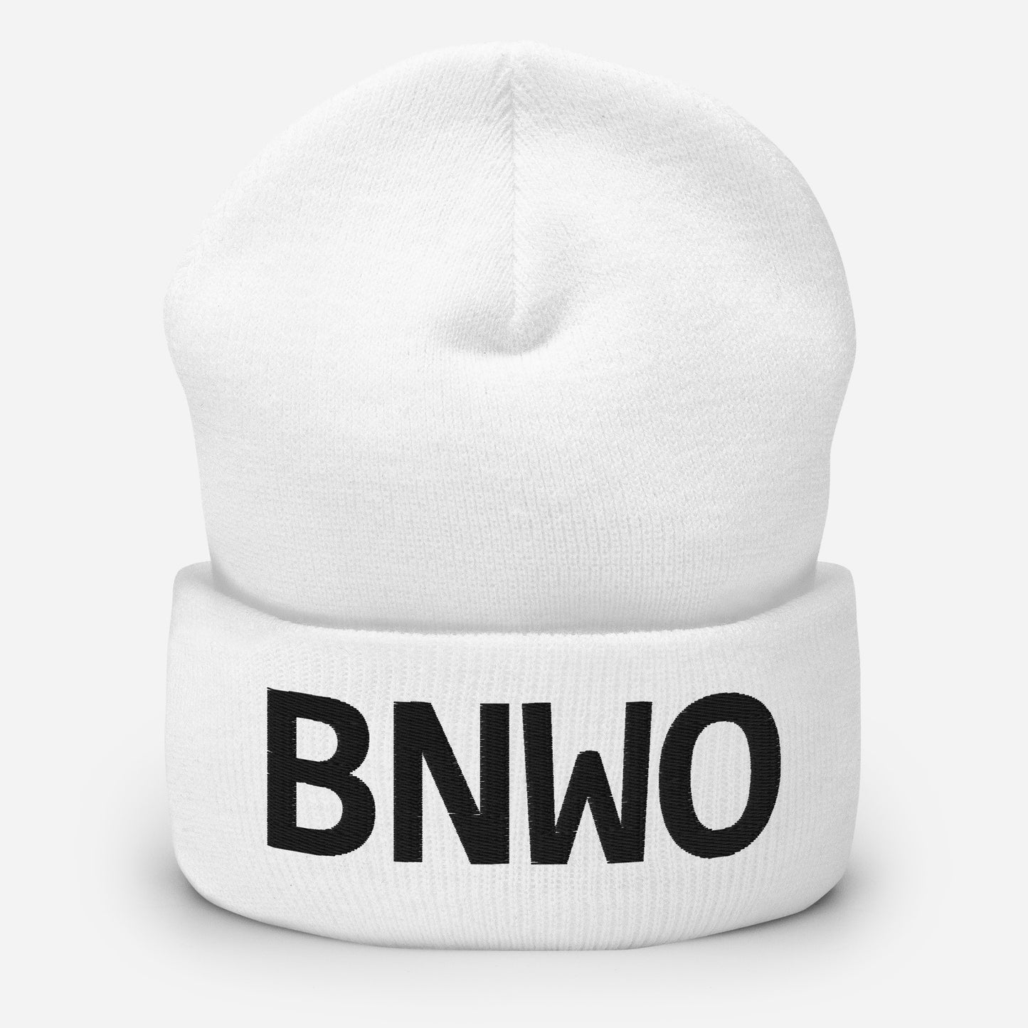 BNWO Embroidered Monogram Cuffed Beanie