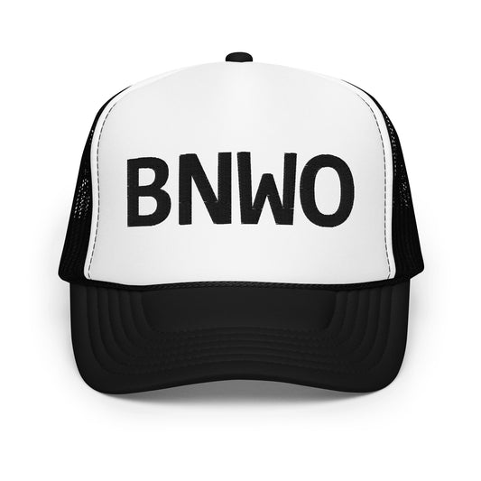BNWO Monogram Foam Embroidered trucker hat